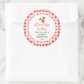 Homemade Strawberry Cookies Label Runder Aufkleber (Tasche)