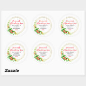 Homemade Strawberry Jam Canning Label Runder Aufkleber (Blatt)