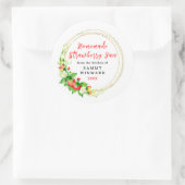 Homemade Strawberry Jam Canning Label Runder Aufkleber (Tasche)