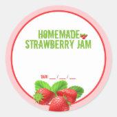 Homemade Strawberry Jam Canning Sticker (Vorderseite)