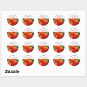 Homemade Strawberry Jam Jar Label Runder Aufkleber (Blatt)
