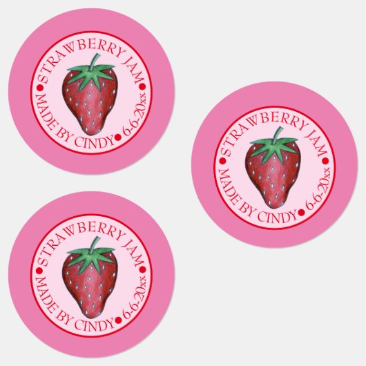 Homemade Strawberry Jam Jelly behält sich vor von Etiketten (Gruppe)