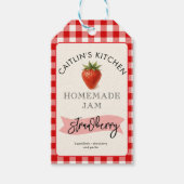Homemade Strawberry Jam Label | Benutzerdefinierte Geschenkanhänger (Vorderseite)