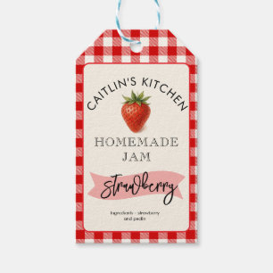 Homemade Strawberry Jam Label Benutzerdefinierte Geschenkanhänger