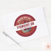 Homemade Strawberry Jam Round Aufkleber (Umschlag)