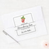 Homemade Strawberry Jam Square Label Quadratischer Aufkleber (Umschlag)