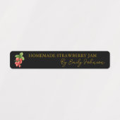 Homemade Strawberry Jam Thin Label Etiketten (Design 1)