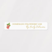 Homemade Strawberry Jam Thin Label Etiketten (Design 1)