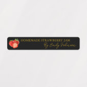 Homemade Strawberry Jam Thin Label Etiketten (Design 1)