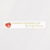 Homemade Strawberry Jam Thin Label Etiketten (Design 1)