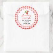 Homemade Strawberry Loaf Cake Label Runder Aufkleber (Tasche)