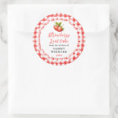 Homemade Strawberry Loaf Cake Label Runder Aufkleber (Tasche)