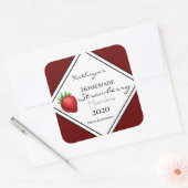 Homemade Strawberry Moonshine Personalisiert Quadratischer Aufkleber (Umschlag)