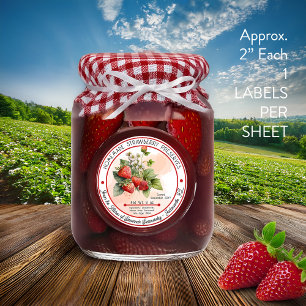 Homemade Strawberry Preserve Canning Aufkleber