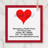 Homemade Strawberry reserviert Vielen Dank Geschenkanhänger (Rückseite)