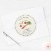 Homemade Strawberry Rhubarb Jam jar Runder Aufkleber (Umschlag)