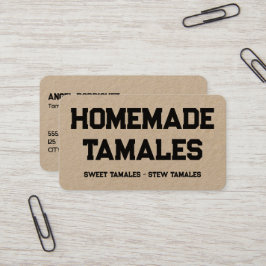 Homemade Tamales Kraft Visitenkarte
