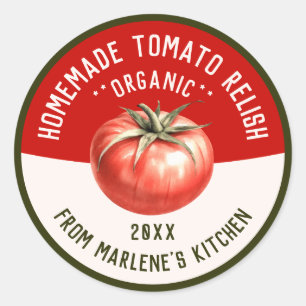 Homemade Tomato Relish für Ihre Küche Rezept Runder Aufkleber