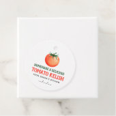 Homemade Tomato Relish Label mit roter Tomate (Beispiel)