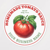 Homemade Tomato Sauce Canning Product Label Etiketten (Design 1)