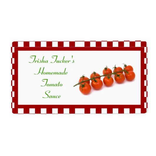 Homemade Tomato Sauce Label (Vorne)