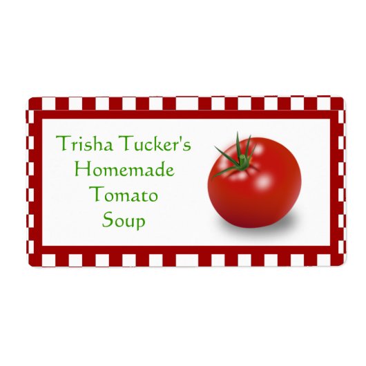 Homemade Tomato Soup Label (Vorne)