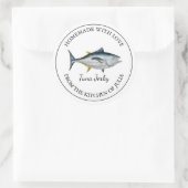 Homemade Tuna Jerky Label Runder Aufkleber (Tasche)