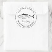 Homemade Tuna Jerky Label Runder Aufkleber (Tasche)