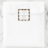 Homemade Vanilla Extract Bottle Ingredients Labels Quadratischer Aufkleber (Tasche)