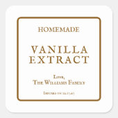 Homemade Vanilla Extract Bottle Stickers (Vorderseite)