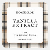 Homemade Vanilla Extract Bottle Stickers (Vorderseite)