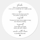 Homemade Vanilla Extract Shake Use Refill Repeat Runder Aufkleber (Vorderseite)