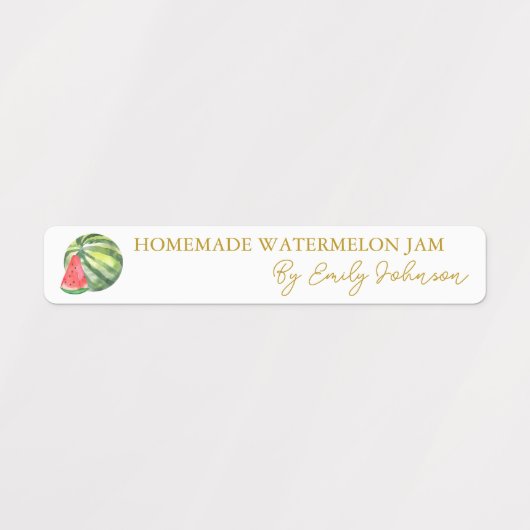 Homemade Watermelon Jam Thin Label Etiketten (Design 1)
