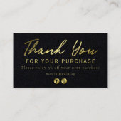 Homemade-Wellness-Center-Set in Goldtext auf Schwa Visitenkarte (Rückseite)