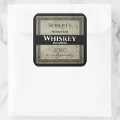 Homemade Whiskey Personalisiert Quadratischer Aufkleber (Tasche)
