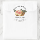 Homemade With Love Peach Jam Summer 202X Runder Aufkleber (Tasche)
