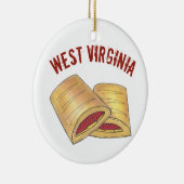 Homemade WV West Virginia Pepperoni Rolls Keramik Ornament (Rechts)