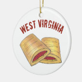 Homemade WV West Virginia Pepperoni Rolls Keramik Ornament (Links)