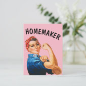 HOMEMAKER RETRO ROSIE DIE RIVETER POSTCARDS POSTKARTE (Stehend Vorderseite)
