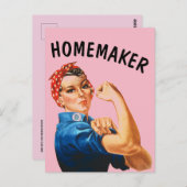 HOMEMAKER RETRO ROSIE DIE RIVETER POSTCARDS POSTKARTE (Vorne/Hinten)