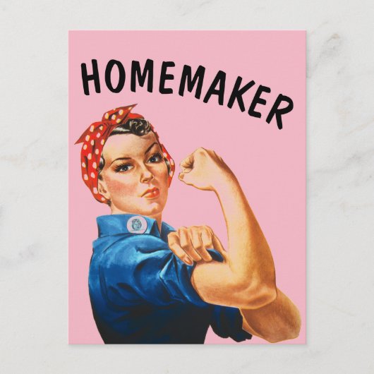 HOMEMAKER RETRO ROSIE DIE RIVETER POSTCARDS POSTKARTE (Vorderseite)