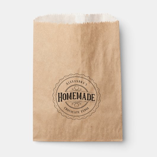 Homemed Vintage Personalisierte Label Fevor-Tasche Geschenktütchen (Vorderseite)