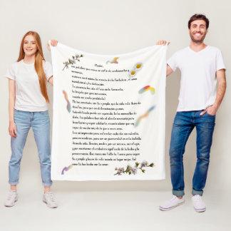 "Homenaje a Mamá" Fleecedecke