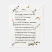 "Homenaje a Mamá" Fleecedecke (Vorderseite)