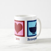 Homeopath Peace Liebe Homöopathie Kaffeetasse (VorderseiteRechts)