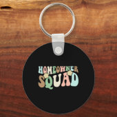 Homeowner Squad - New House Family Matching Groovy Schlüsselanhänger (Vorderseite)