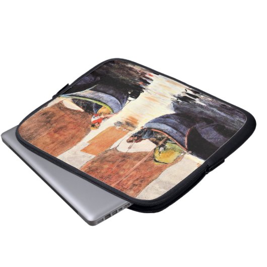 Homer - Afterglow, Fine Art Aquarellmalerei Laptopschutzhülle (Vorne Knopf)