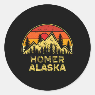 Homer Alaska Ak Berge Outdoor Wandern Runder Aufkleber