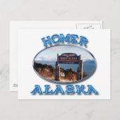 HOMER, ALASKA POSTKARTE (Vorne/Hinten)