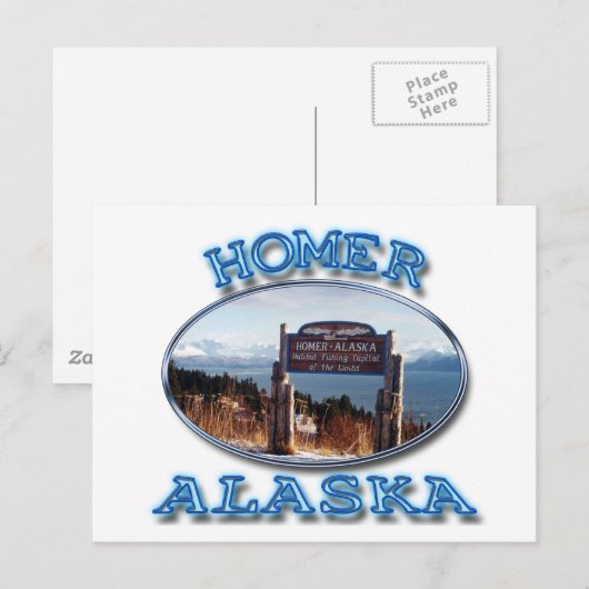 HOMER, ALASKA POSTKARTE (Vorne/Hinten)